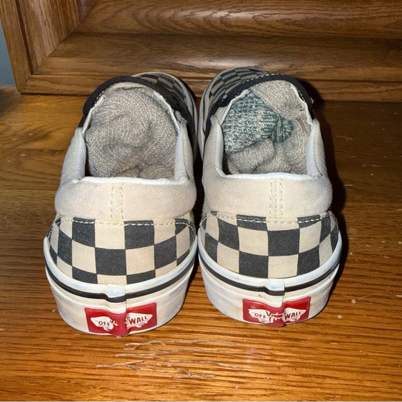 Vans Slip-On Sneakers in Black and White Checkerboard Mens Size 5 1/2 - Picture 10 of 16